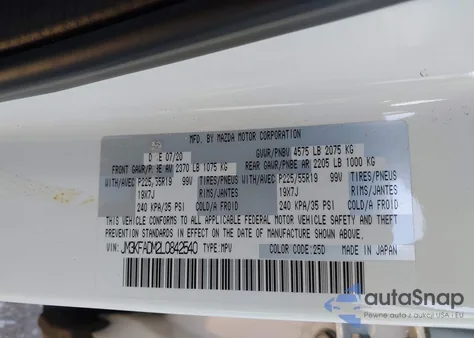 2020 Mazda Cx-5 Grand Touring из США, поврежденный, VIN JM3KFADM2L0842540